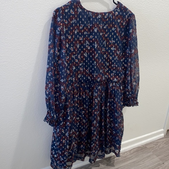 NWT Urban Outfitters Sheer Long Sleeve Printed Mini Dress - Picture 6 of 6